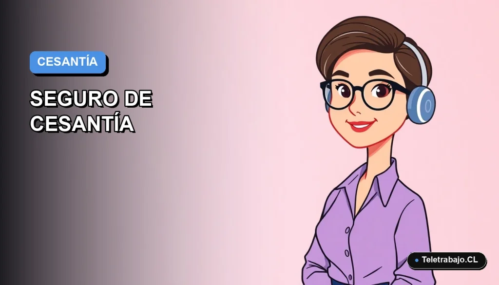 Ilustración vectorial plana de estilo moderno para blog sobre cálculo del seguro de cesantía para trabajadores autónomos en Chile.