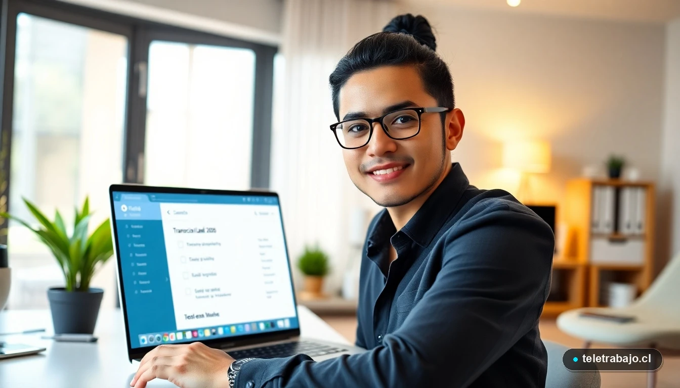 Profesional chileno en teletrabajo planificando cambio laboral efectivo para 2026
