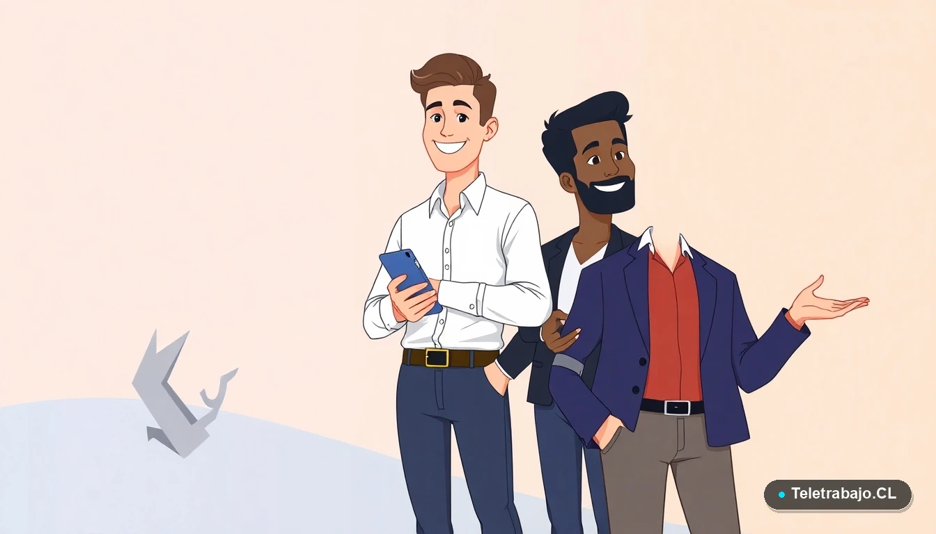 Jóvenes profesionales colaborando en un programa de mentoría inversa en una oficina moderna.