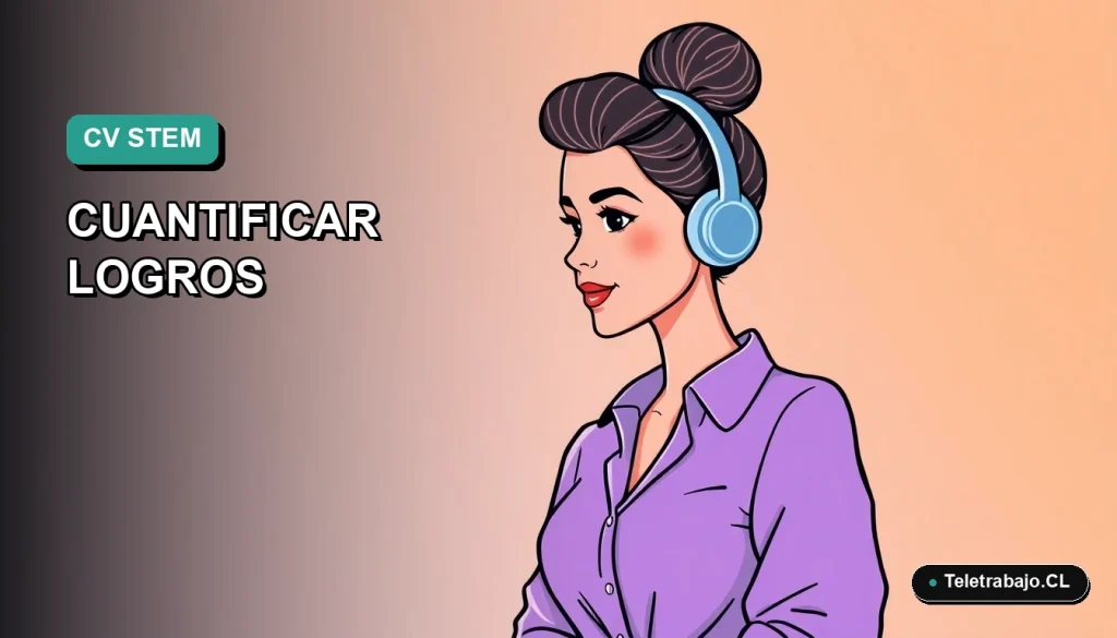 Ilustración vectorial plana de estilo premium que muestra a una trabajadora remota de tecnología, con un fondo de gradiente suave, representando la optimización del currículum profesional.
