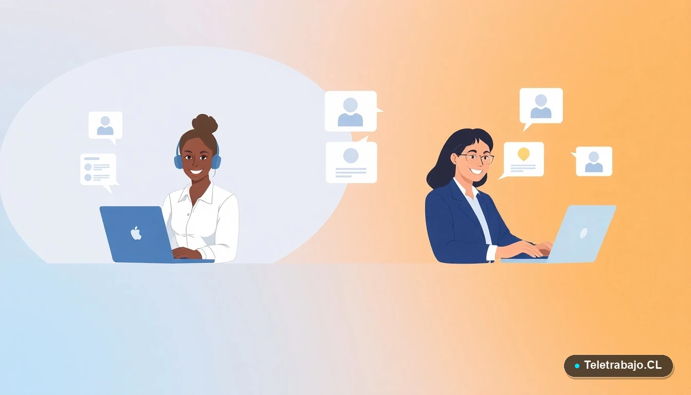 Equipo remoto chileno colaborando de forma digital durante la temporada de Semana Santa