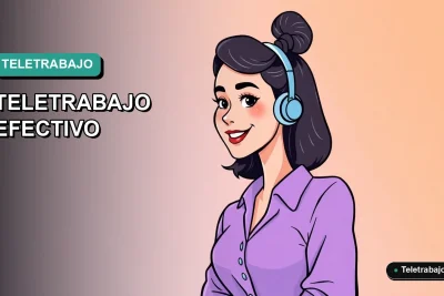 Ilustración vectorial plana de estilo premium de una mujer chilena trabajando desde casa, con fondo degradado suave.