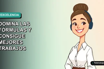 Ilustración plana vectorial de una mujer chilena profesional con blusa blanca y pelo recogido, sonriendo, sobre un fondo degradado azul verdoso. Concepto de curso de Excel 2026 para mejorar empleabilidad.