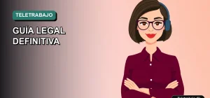 Ilustración vectorial plana y moderna de una mujer profesional trabajando en remoto para una empresa extranjera, sobre un fondo de gradiente suave.