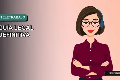 Ilustración vectorial plana y moderna de una mujer profesional trabajando en remoto para una empresa extranjera, sobre un fondo de gradiente suave.