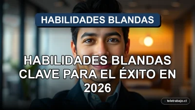 Fotografía de primer plano de un ejecutivo hispano sonriendo con confianza en una oficina moderna desenfocada, representando habilidades blandas clave para el éxito profesional.