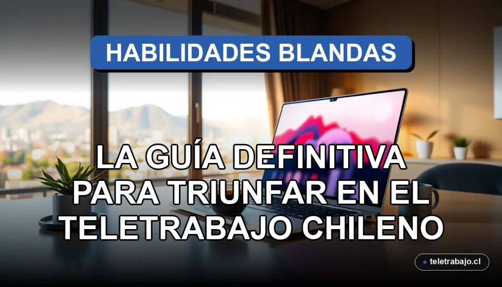 Guía definitiva de habilidades blandas para el éxito en el teletrabajo en Chile 2026, en un elegante escritorio de home office.