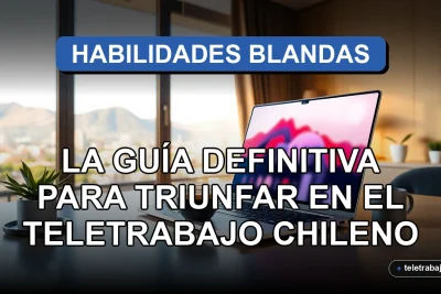 Guía definitiva de habilidades blandas para el éxito en el teletrabajo en Chile 2026, en un elegante escritorio de home office.