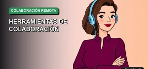 Ilustración vectorial plana de estilo premium de una mujer chilena trabajando remotamente, con un fondo de gradiente suave y vacío. Representa herramientas de colaboración para equipos.