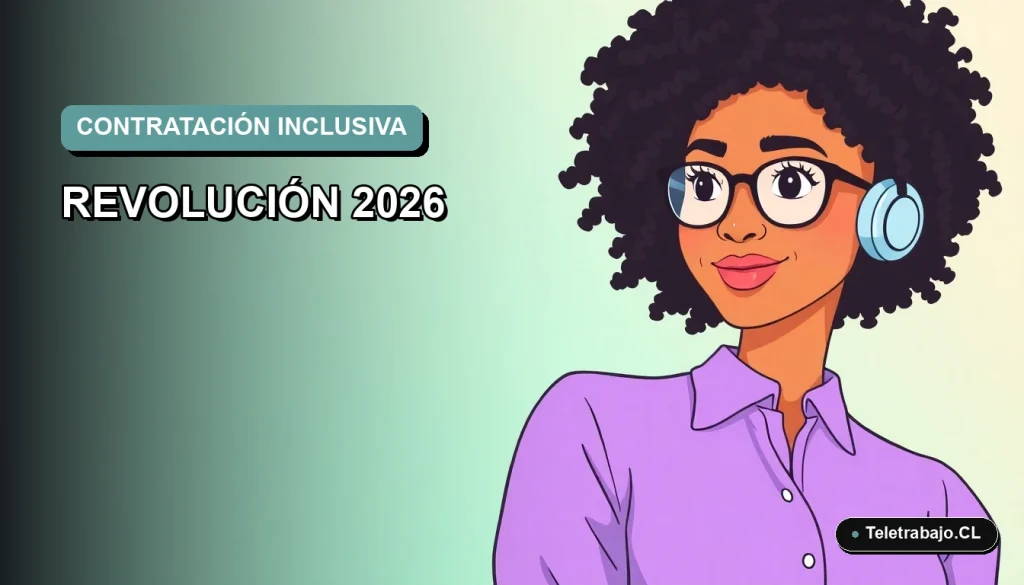 Ilustración vectorial plana de una trabajadora remota diversa junto a elementos de inteligencia artificial, sobre fondo degradado suave.