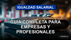 Guía completa sobre igualdad salarial en Chile para empresas y profesionales, representada por elementos corporativos de lujo.