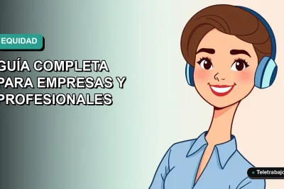 Ilustración vectorial plana de una profesional chilena sonriente con blusa azul, sobre fondo degradado verde azulado. Concepto de equidad salarial.