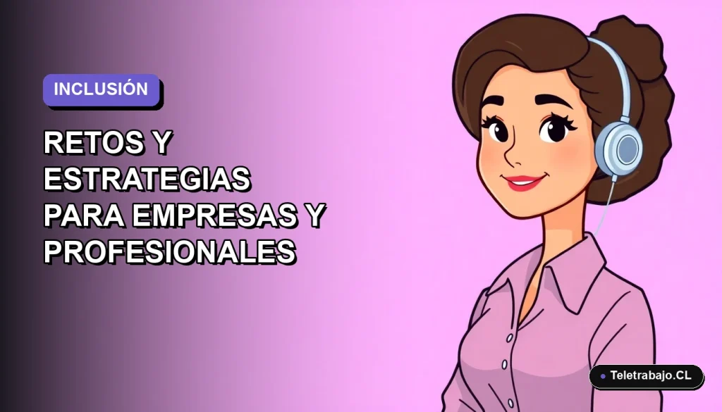 Ilustración vectorial plana de una mujer profesional chilena con blusa azul, sobre un fondo degradado lavanda, representando la diversidad e inclusión en el entorno laboral corporativo.