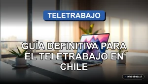 Guía definitiva para una imagen profesional en videollamadas para el teletrabajo en Chile 2026, oficina en casa moderna y minimalista.
