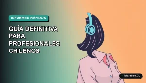 Profesional chilena creando informes rápidos en Excel 2026 en su oficina moderna, ilustración plana corporativa.