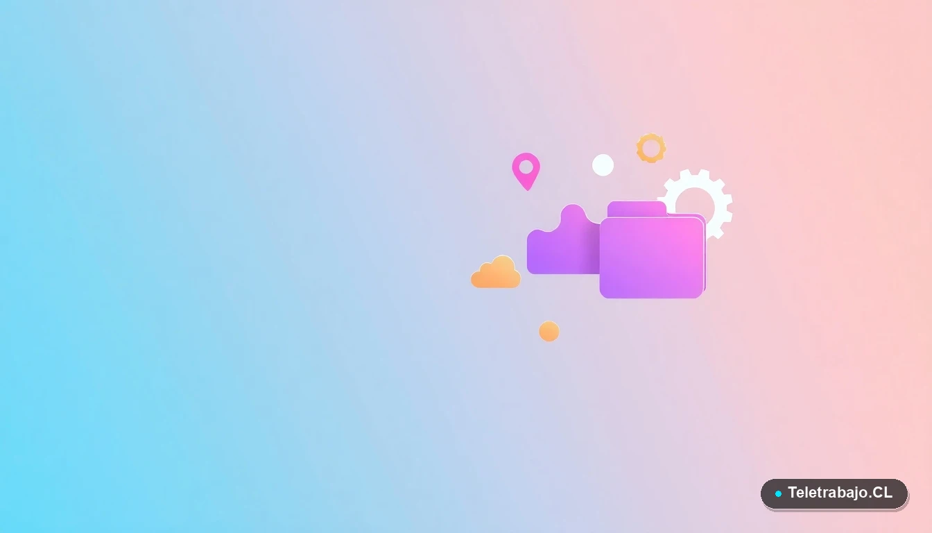 Composición abstracta de interfaz de usuario con gráficos y iconos flotantes, sobre fondo degradado azul verdoso, representando habilidades tecnológicas adquiridas en cursos online.