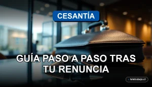 Guía visual para inscribirse en el Seguro de Cesantía en Chile después de renunciar a un trabajo.