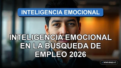 Portada editorial sobre inteligencia emocional en la búsqueda de empleo, un profesional hispano mira a la cámara con seguridad