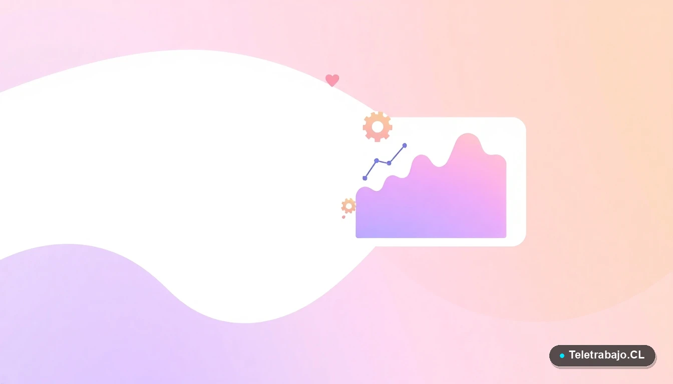 Elementos de interfaz de usuario abstractos y modernos, como gráficos y engranajes, que simbolizan el análisis y aplicación de las inteligencias múltiples en el trabajo. Estilo vectorial plano.