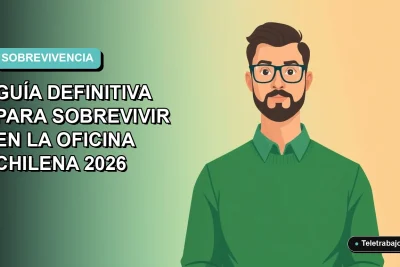 Ilustración vectorial plana de un trabajador masculino de oficina con suéter verde, mirando a la cámara, sobre un fondo degradado azul verdoso. Espacio negativo a la izquierda.
