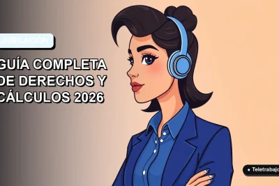 Ilustración plana corporativa de una mujer profesional chilena con blusa azul, sobre fondo degradado suave, representando la guía de jubilación anticipada forzosa 2026.