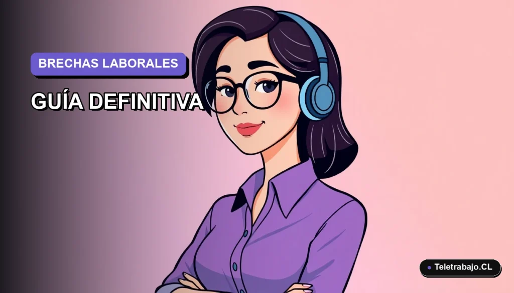 Ilustración vectorial plana estilo Corporate Memphis de una mujer profesional trabajando de forma remota, con fondo degradado lavanda y espacio negativo a la izquierda.