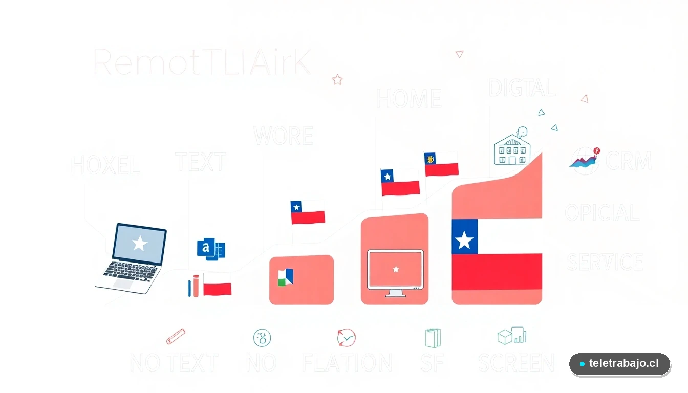 Infografía del aumento de personas ocupadas en Chile según la EPA 2026, mostrando tendencias de teletrabajo y habilidades digitales clave.