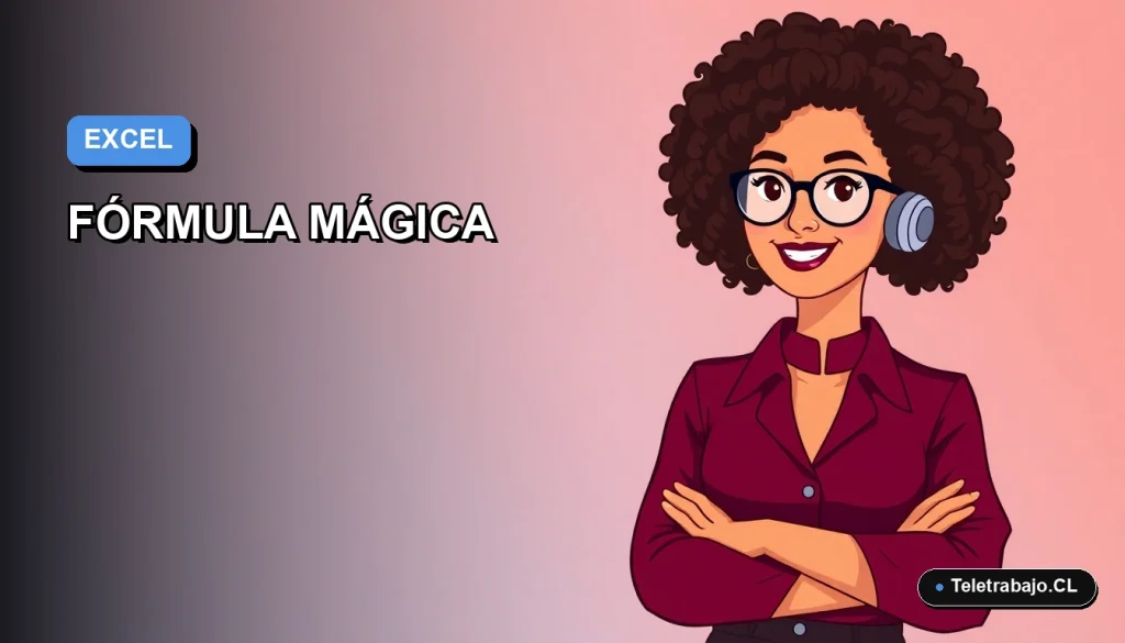 Ilustración vectorial plana estilo Corporate Memphis de una mujer profesional del rubro tecnológico, con expresión de descubrimiento, frente a un fondo degradado azul. Representa el dominio de funciones avanzadas de Excel como XLOOKUP.