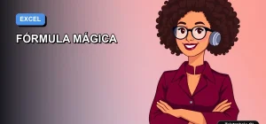 Ilustración vectorial plana estilo Corporate Memphis de una mujer profesional del rubro tecnológico, con expresión de descubrimiento, frente a un fondo degradado azul. Representa el dominio de funciones avanzadas de Excel como XLOOKUP.