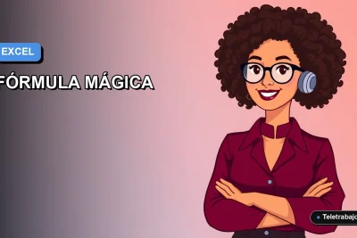 Ilustración vectorial plana estilo Corporate Memphis de una mujer profesional del rubro tecnológico, con expresión de descubrimiento, frente a un fondo degradado azul. Representa el dominio de funciones avanzadas de Excel como XLOOKUP.