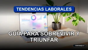 Guía visual sobre las tendencias laborales en Chile para el año 2026, mostrando un entorno de oficina en casa premium y moderno.