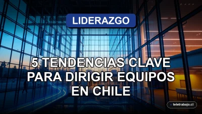 Fotografía conceptual de liderazgo empresarial moderno en Chile para el año 2026, mostrando un entorno corporativo de alta tecnología.