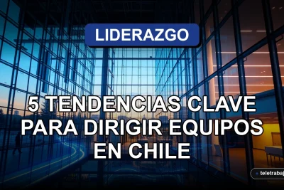 Fotografía conceptual de liderazgo empresarial moderno en Chile para el año 2026, mostrando un entorno corporativo de alta tecnología.