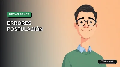 Ilustración vectorial plana de estilo premium que muestra un trabajador masculino de teletrabajo, con fondo degradado suave, representando la postulación a becas SENCE.