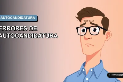Ilustración vectorial plana moderna de un trabajador masculino de tecnología con camisa azul, sobre un fondo degradado suave, representando errores comunes en la postulación a empleos en Chile.