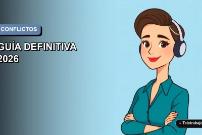 Guía ilustrada para resolver conflictos laborales en oficinas modernas, estilo vectorial plano.