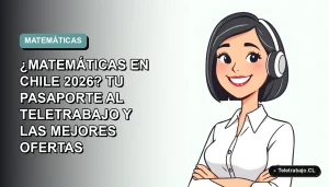 Ilustración plana corporativa de una mujer profesional de teletrabajo con camisa blanca y corte de pelo bob, sonriendo, sobre un fondo degradado suave de color verde menta.