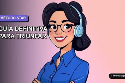 Ilustración plana corporativa de una mujer profesional de tecnología con blusa azul, sonriendo, sobre un fondo degradado lavanda suave. Concepto de entrevista laboral.