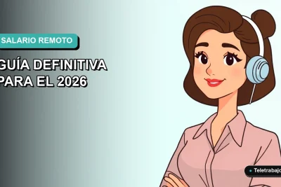 Guía ilustrada para negociar el sueldo en trabajos remotos en Chile, estilo corporativo moderno.