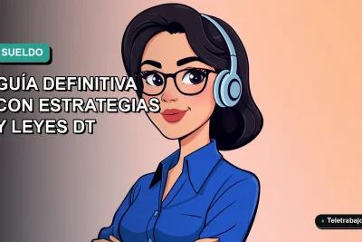 Ilustración plana vectorial de mujer profesional chilena sonriente, con blusa azul, mirando con confianza. Fondo con degradado suave de azul a verde. Concepto de negociación salarial y desarrollo profesional.