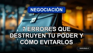 Imagen conceptual sobre negociación laboral en Chile, evitando errores comunes para mantener el poder en la discusión.