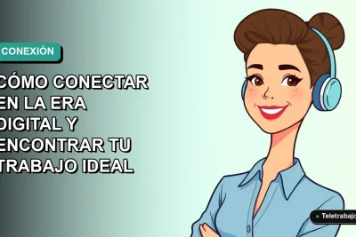 Ilustración plana corporativa de una mujer profesional chilena sonriente, con blusa azul y pelo recogido, sobre un fondo degradado verde azulado vacío. Concepto de networking y empleo digital.