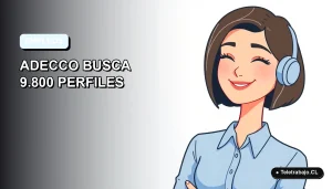 Ilustración vectorial plana de una mujer profesional con blusa azul y corte bob, representando oportunidades de trabajo remoto en temporada navideña, sobre fondo degradado azul claro.