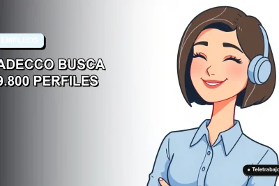 Ilustración vectorial plana de una mujer profesional con blusa azul y corte bob, representando oportunidades de trabajo remoto en temporada navideña, sobre fondo degradado azul claro.