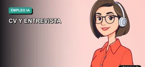 Ilustración vectorial plana de estilo premium que muestra a una mujer profesional chilena sonriente, con un fondo degradado de color verde azulado, representando la optimización de la búsqueda de empleo con inteligencia artificial.