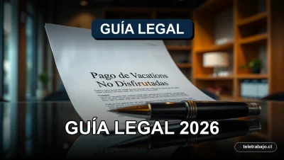 Documento legal sobre el pago de vacaciones no disfrutadas sobre una mesa de cristal moderna, con un fondo corporativo desenfocado.