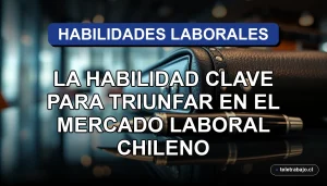 Perfil profesional transversal clave para el éxito en el mercado laboral chileno del futuro, representado por elementos de oficina premium.
