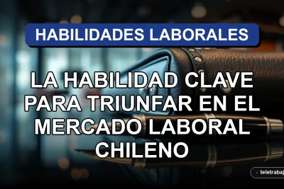Perfil profesional transversal clave para el éxito en el mercado laboral chileno del futuro, representado por elementos de oficina premium.