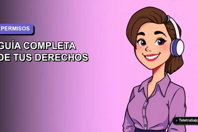 Ilustración plana corporativa de una trabajadora chilena feliz con licencia laboral por matrimonio, fondo degradado lila.