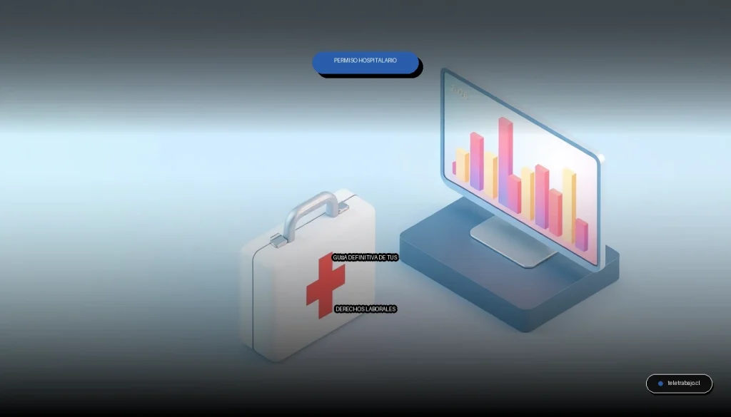 Guía de derechos laborales para permiso por hospitalización en 2026, ilustración corporativa abstracta.